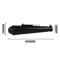 JFG Racing univerzalni ispušni lonac, ulaz 3,8-4,5 cm, za motocikle - crni 2