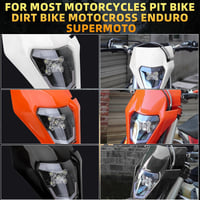 JFG RACING Univerzális Motocross Fényszóró Fekete - Dirt Bike Enduro Supermoto Első Lámpa EXC SX SXF Modellekhez 5