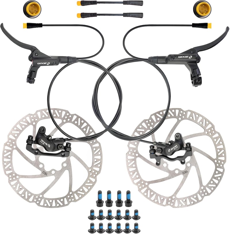 JFOYH Zoom HB876e hidraulikus e-bike fékszett 4 dugattyús féknyereggel