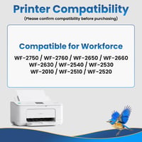 Jhaan 16XL Atramentové kazety pre tlačiareň Epson WF-2760, 10 ks, Kompatibilná náplň Epson 16 XL 2