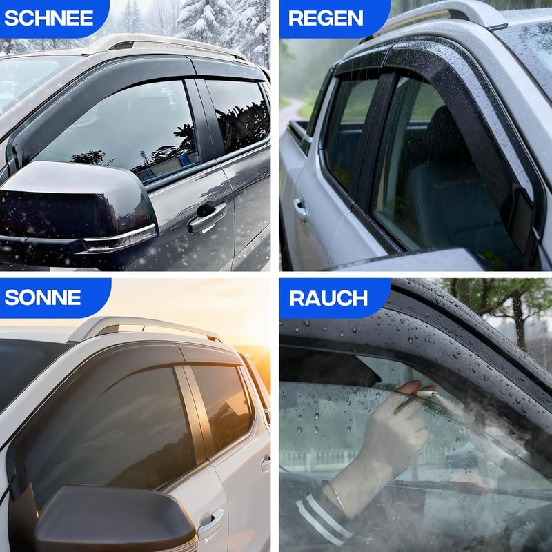 JHCHAN Ford Ranger 2023-2026 szélvédő szett, 4 részes füstös akril, öntapadós