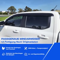 JHCHAN Ford Ranger 2023-2026 szélvédő szett, 4 részes füstös akril, öntapadós 2