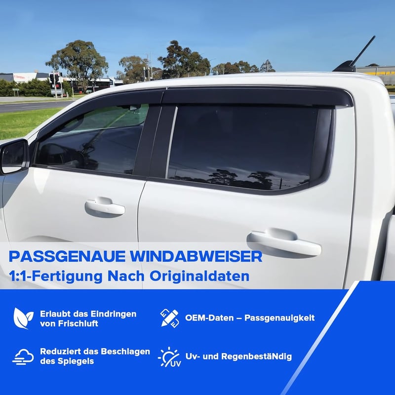 JHCHAN Ford Ranger 2023-2026 szélvédő szett, 4 részes füstös akril, öntapadós