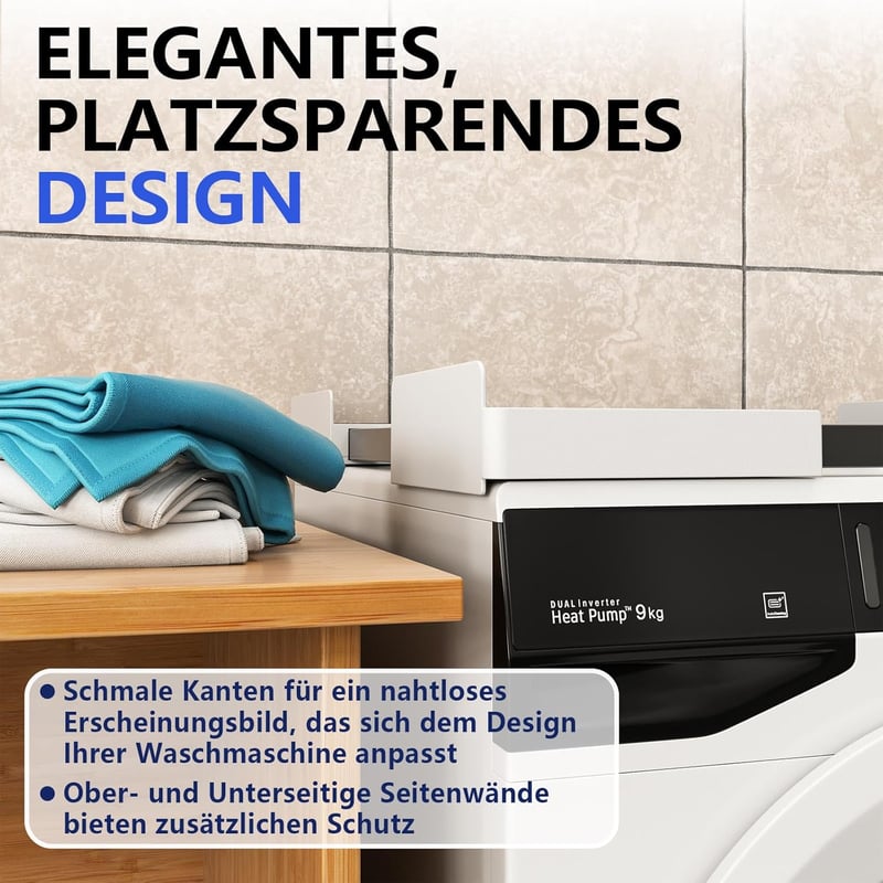 JHCHU Mosógép Szárítógép Egymásra Helyezés Kit 45-68cm Állítható Fehér