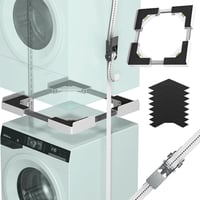 JHCHU Mosógép Szárítógép Egymásra Helyezés Kit 45-68cm Állítható Fehér 1