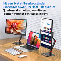 Jhcztrk 14 Inch Touchscreen Hordozható Monitor 1200P FHD IPS HDR Ultraslim  2