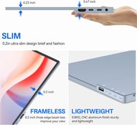 Jhcztrk 15.6" hordozható monitor Full HD 1920x1080 USB-C laptop PC Mac PS5 állvánnyal 6