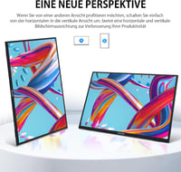 Jhcztrk 18.5" hordozható monitor 120Hz FHD HDMI USB-C gamer kijelző 4