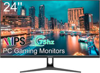 Jhcztrk 24 hüvelykes Full HD IPS PC gaming monitor 75Hz HDMI VGA bezelless LED, VESA fali rögzítés kompatibilis 1