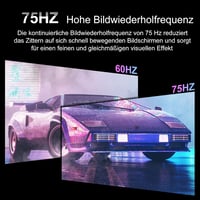 Jhcztrk 24 hüvelykes Full HD IPS PC gaming monitor 75Hz HDMI VGA bezelless LED, VESA fali rögzítés kompatibilis 3