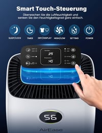 JHS 12L/nap Elektromos Párátlanító LED Kijelzővel, 3 Üzemmóddal, 2,5L Tartállyal - Penész és Nedvesség Ellen, 108m³ Helyiségekhez, Pincékhez 2