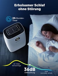 JHS 12L/nap Elektromos Párátlanító LED Kijelzővel, 3 Üzemmóddal, 2,5L Tartállyal - Penész és Nedvesség Ellen, 108m³ Helyiségekhez, Pincékhez 5