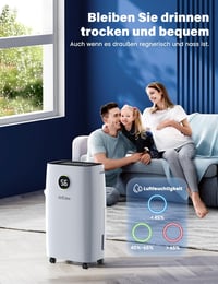 JHS 12L/nap Elektromos Párátlanító LED Kijelzővel, 3 Üzemmóddal, 2,5L Tartállyal - Penész és Nedvesség Ellen, 108m³ Helyiségekhez, Pincékhez 7