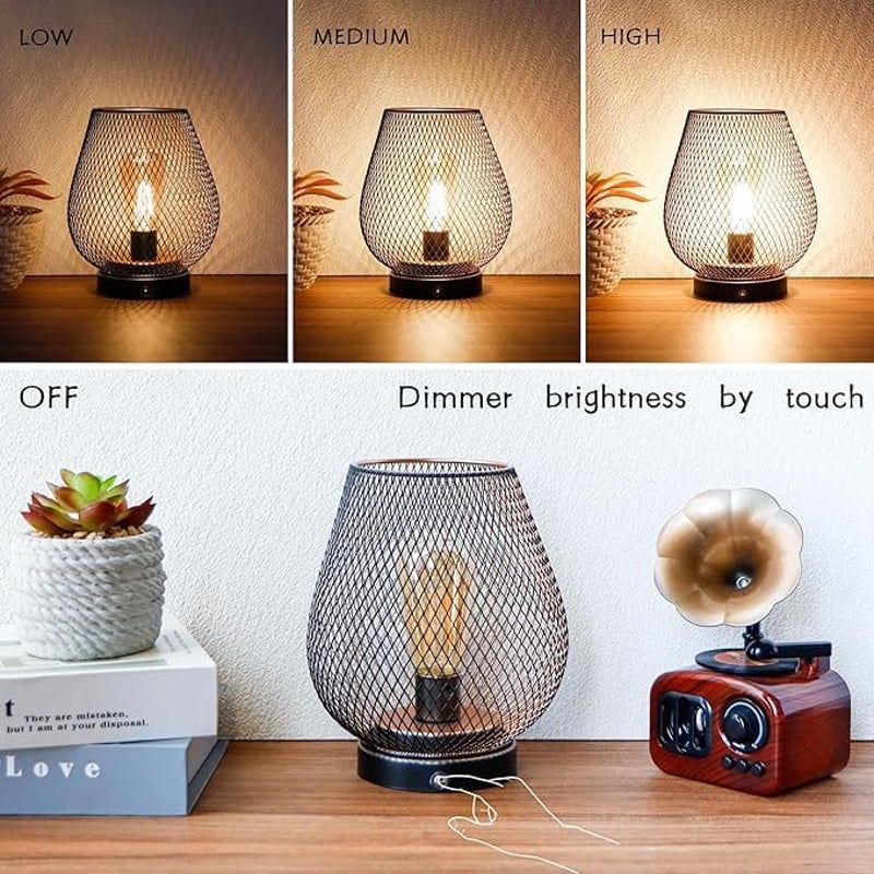 JHY DESIGN Érintésérzékeny Asztali Lámpa 2db, Akkumulátoros LED, Dimmer Funkció