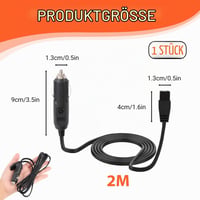 JiaHeHe Cablu de alimentare de rezervă 12V 10A pentru lada frigorifică auto, cablu brichetă 2 m, compatibil cu Mobicool și mini frigider, 12V 220V 2