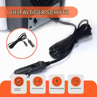 JiaHeHe Cablu de alimentare de rezervă 12V 10A pentru lada frigorifică auto, cablu brichetă 2 m, compatibil cu Mobicool și mini frigider, 12V 220V 5