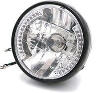 JIAHEY 7 Hüvelykes Motoros LED Fényszóró Fehér Színben Vízálló Kivitelben Irányjelzővel és Rögzítő Konzollal 12V 35W 2