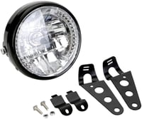 JIAHEY 7 Hüvelykes Motoros LED Fényszóró Fehér Színben Vízálló Kivitelben Irányjelzővel és Rögzítő Konzollal 12V 35W 1