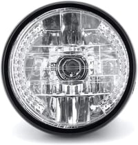JIAHEY 7 Hüvelykes Motoros LED Fényszóró Fehér Színben Vízálló Kivitelben Irányjelzővel és Rögzítő Konzollal 12V 35W 4