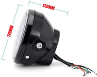 JIAHEY 7 Hüvelykes Motoros LED Fényszóró Fehér Színben Vízálló Kivitelben Irányjelzővel és Rögzítő Konzollal 12V 35W 5