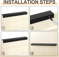 JiangLin set 10 mânere negre pentru mobilă, 300 mm, mâner ascuns pentru dulap 6