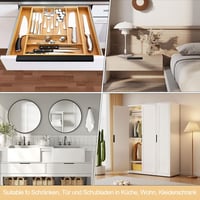 JiangLin set 10 mânere negre pentru mobilă, 300 mm, mâner ascuns pentru dulap 7