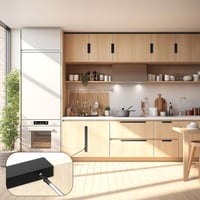 JiangLin set 10 mânere negre pentru mobilă, 300 mm, mâner ascuns pentru dulap 3