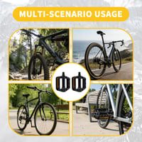 Pedale bicicletă JiangZShangM 9/16 inchi, plate, pentru MTB, cu rulmenți etanșați, pini antiderapanți și reflector, din plastic, pentru biciclete gravel, trekking și mountain bike 6