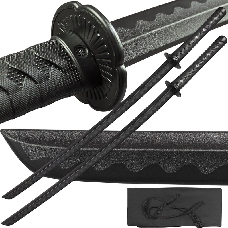 Jianxuan Polipropilén Kendo Gyakorló Kard 101cm - Bokken Szamuráj Kard Edzéshez, Ambidextrous Vintage Stílusú Kardvívó Felszerelés Táskával