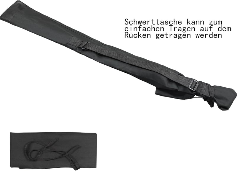 Jianxuan Polipropilén Kendo Gyakorló Kard 101cm - Bokken Szamuráj Kard Edzéshez, Ambidextrous Vintage Stílusú Kardvívó Felszerelés Táskával