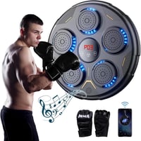 JIAQINGDA LED Zenés Boxzsák Fali Boxozógép Bluetooth Kesztyűvel 9 Sebességgel 1