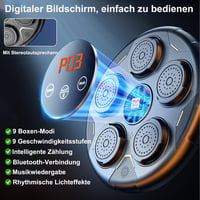 JIAQINGDA LED Zenés Boxzsák Fali Boxozógép Bluetooth Kesztyűvel 9 Sebességgel 4