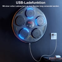 JIAQINGDA LED Zenés Boxzsák Fali Boxozógép Bluetooth Kesztyűvel 9 Sebességgel 6