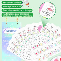 Jiawaggag Card Colorat cu Orificiu, 20 Coli, 18x9 cm, 300g/m², Inel Auriu, Imprimare pe o singură față, pentru carioci, creioane cerate, acuarele și markere 6