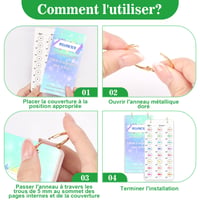 Jiawaggag Card Colorat cu Orificiu, 20 Coli, 18x9 cm, 300g/m², Inel Auriu, Imprimare pe o singură față, pentru carioci, creioane cerate, acuarele și markere 4