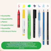 Jiawaggag Card Colorat cu Orificiu, 20 Coli, 18x9 cm, 300g/m², Inel Auriu, Imprimare pe o singură față, pentru carioci, creioane cerate, acuarele și markere 8