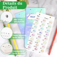 Jiawaggag Card Colorat cu Orificiu, 20 Coli, 18x9 cm, 300g/m², Inel Auriu, Imprimare pe o singură față, pentru carioci, creioane cerate, acuarele și markere 3