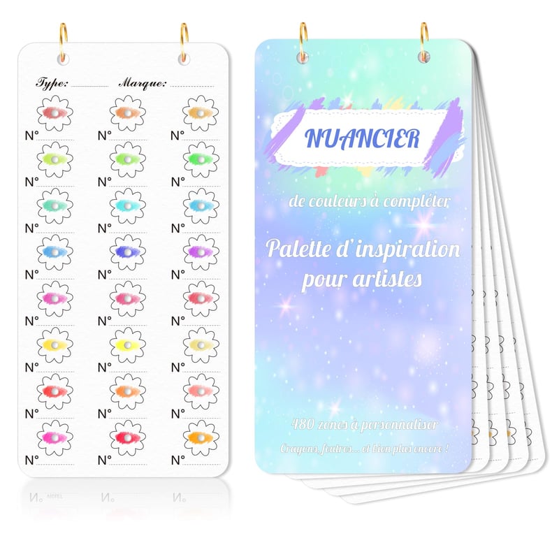 Jiawaggag Card Colorat cu Orificiu, 20 Coli, 18x9 cm, 300g/m², Inel Auriu, Imprimare pe o singură față, pentru carioci, creioane cerate, acuarele și markere