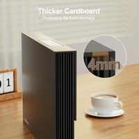 JiaWei Harmonika Irattartó - A4 13 Rekeszes Dokumentumrendező Mágneses Fedéllel, Címkékkel, Extra Erős 2250g/m² Kartonból, Fekete, 250 Lap K 5