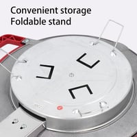 Jiawu elektromos grillsütő 30 cm kerek füles füstmentes BBQ grill serpenyő 5 fokozat 4