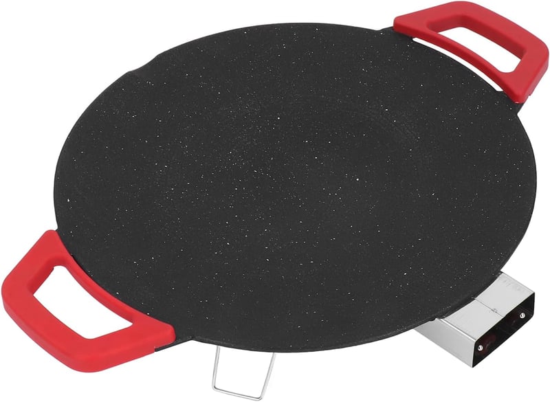 Jiawu elektromos grillsütő 30 cm kerek füles füstmentes BBQ grill serpenyő 5 fokozat