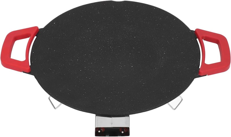 Jiawu elektromos grillsütő 30 cm kerek füles füstmentes BBQ grill serpenyő 5 fokozat