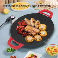 Jiawu elektromos grillsütő 30 cm kerek füles füstmentes BBQ grill serpenyő 5 fokozat 2