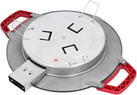 Jiawu elektromos grillsütő 30 cm kerek füles füstmentes BBQ grill serpenyő 5 fokozat 8