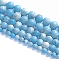 Jiejinyu Prírodný modrý larimar, minerálne krištáľové korálky na výrobu šperkov a DIY náramkov – 8 mm, 45 ks 5