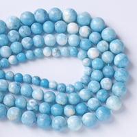 Jiejinyu Prírodný modrý larimar, minerálne krištáľové korálky na výrobu šperkov a DIY náramkov – 8 mm, 45 ks 4