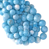 Jiejinyu Prírodný modrý larimar, minerálne krištáľové korálky na výrobu šperkov a DIY náramkov – 8 mm, 45 ks 6