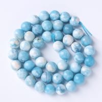 Jiejinyu Prírodný modrý larimar, minerálne krištáľové korálky na výrobu šperkov a DIY náramkov – 8 mm, 45 ks 7