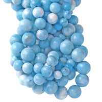 Jiejinyu Prírodný modrý larimar, minerálne krištáľové korálky na výrobu šperkov a DIY náramkov – 8 mm, 45 ks 2