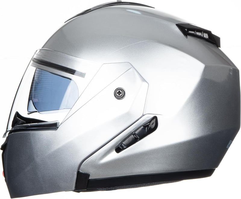 JIEKAI ECE motoros bukósisak flip-up XXL ezüst